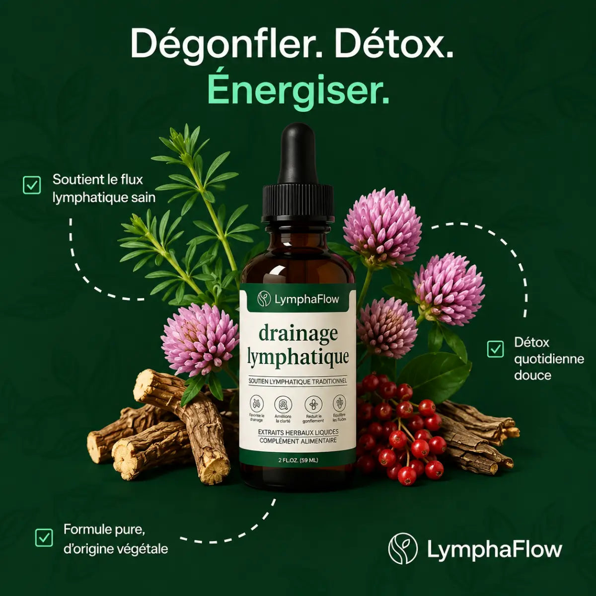 Lympha Flow® Gouttes de drainage lymphatique